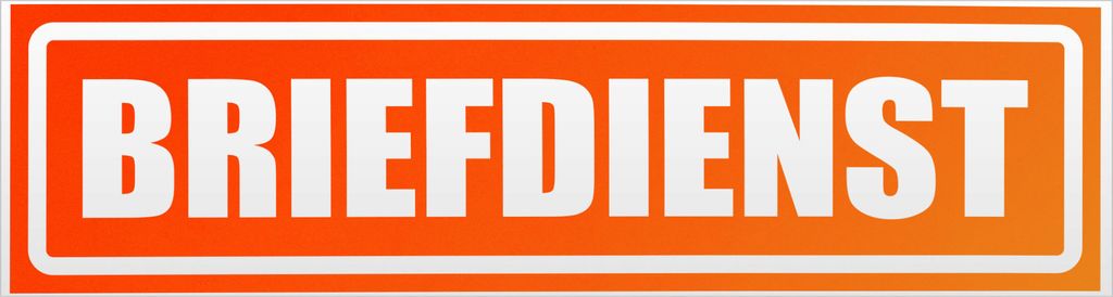 Kiwistar Briefdienst invertiert Magnetschild Schild magnetisch - 60cm Neonorange - Magnetfolie für Auto PKW Kfz