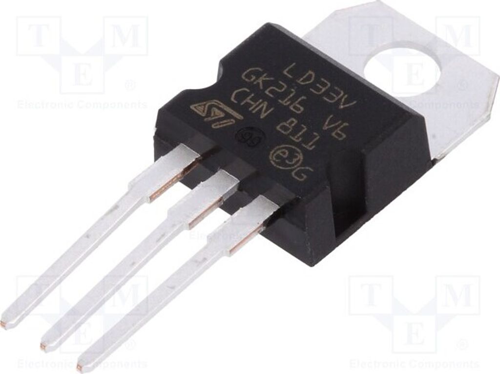 3x IC: Spannungsstabilisator 3,3V ,Linie,geregelt(nein) 0,95A LD1117V33 Ungeregel