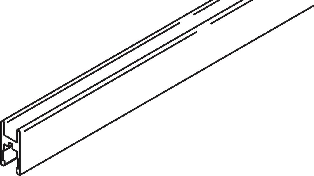 Hawa Glasfixierungsprofil, Aluminium, eloxiert