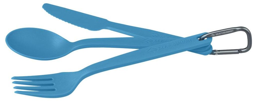 Set da 3 pezzi Camp Cutlery blu - Colore: cendre blue Immagine del prodotto 
