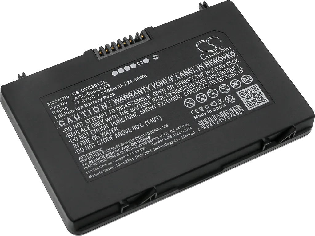 Batterie longue durée DT Research DT361AD DT361AM et DT361DM ACC-006G