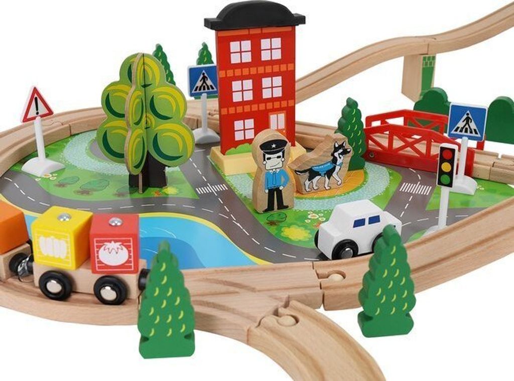 Kruzzel Wooden Railway - batteriebetriebener Zug Produktbild 23