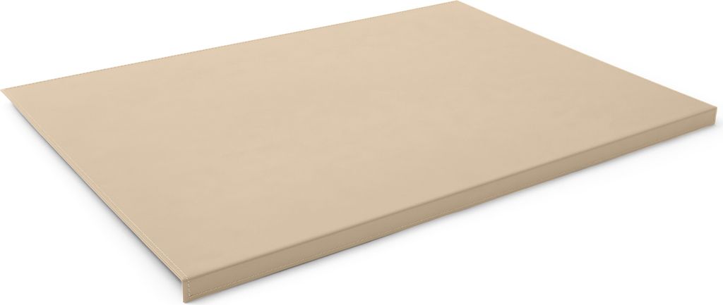 Schreibtischunterlage mit Kantenschutz cm 50x35 Leder Beige - Handwerkliche Nähte - Hergestellt in Italien