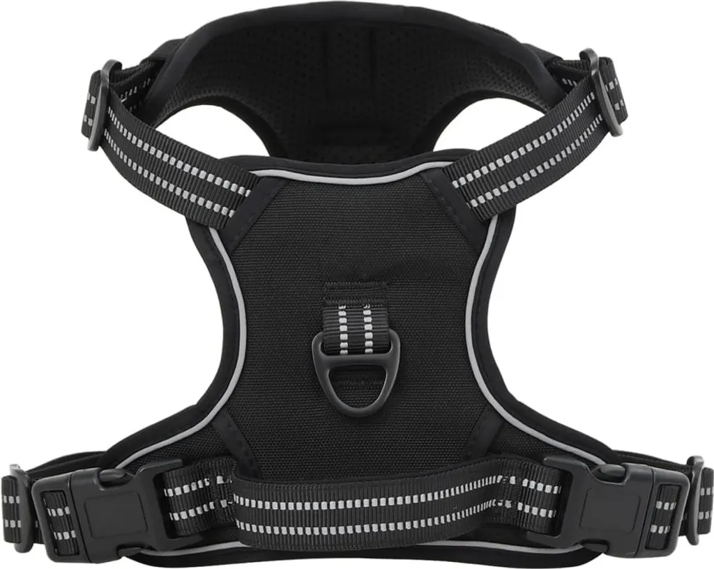 Pettorina per cani con guinzaglio e collare regolabile nero S