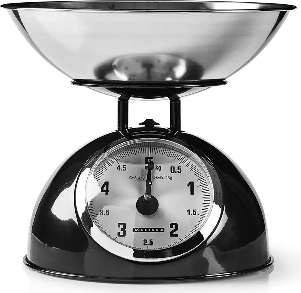 Bilancia da Cucina Analogica Nera 5kg Metallo - Offerta Vintage Professionale