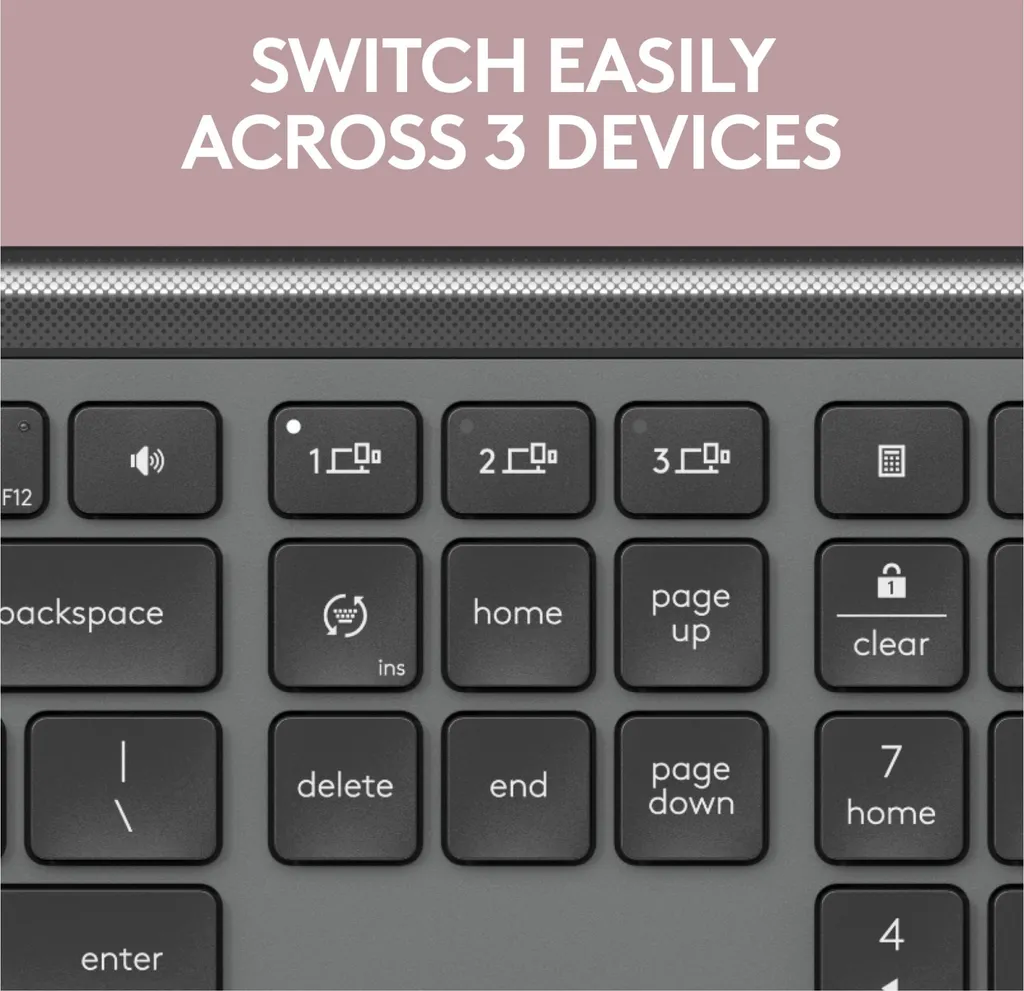 Logitech 920-012465 Clavier Graphite Sans Fil RF et Bluetooth QWERTY US