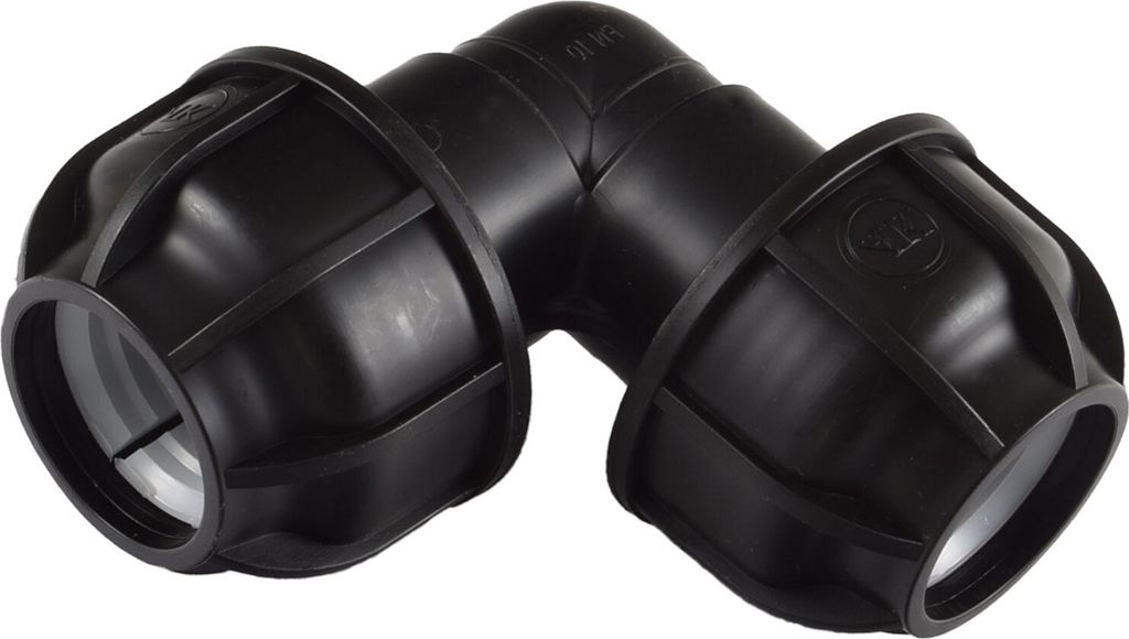 Agora-Tec®  PE-Fitting Winkel 90 Grad 32 mm x 32 mm für Produktbild 
