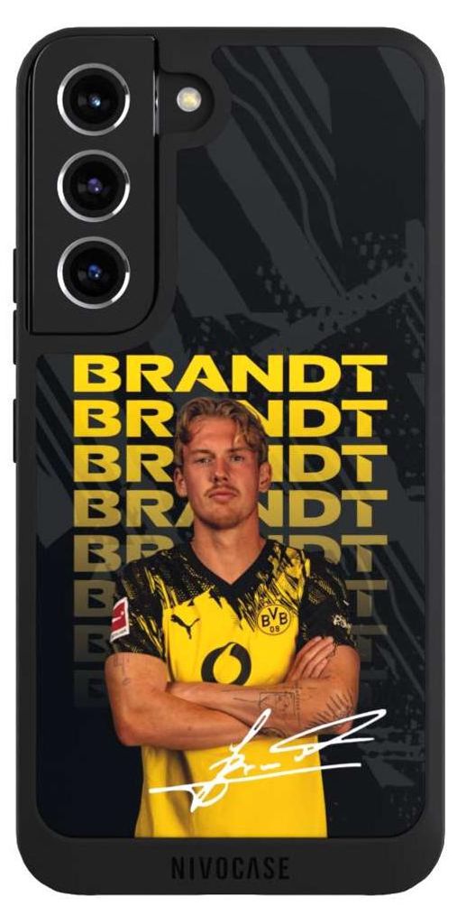 NIVOCASE Handyhülle für Samsung Galaxy S22 Hülle NIVOpure Case Schwarz BVB Borussia Dortmund Julian Brandt