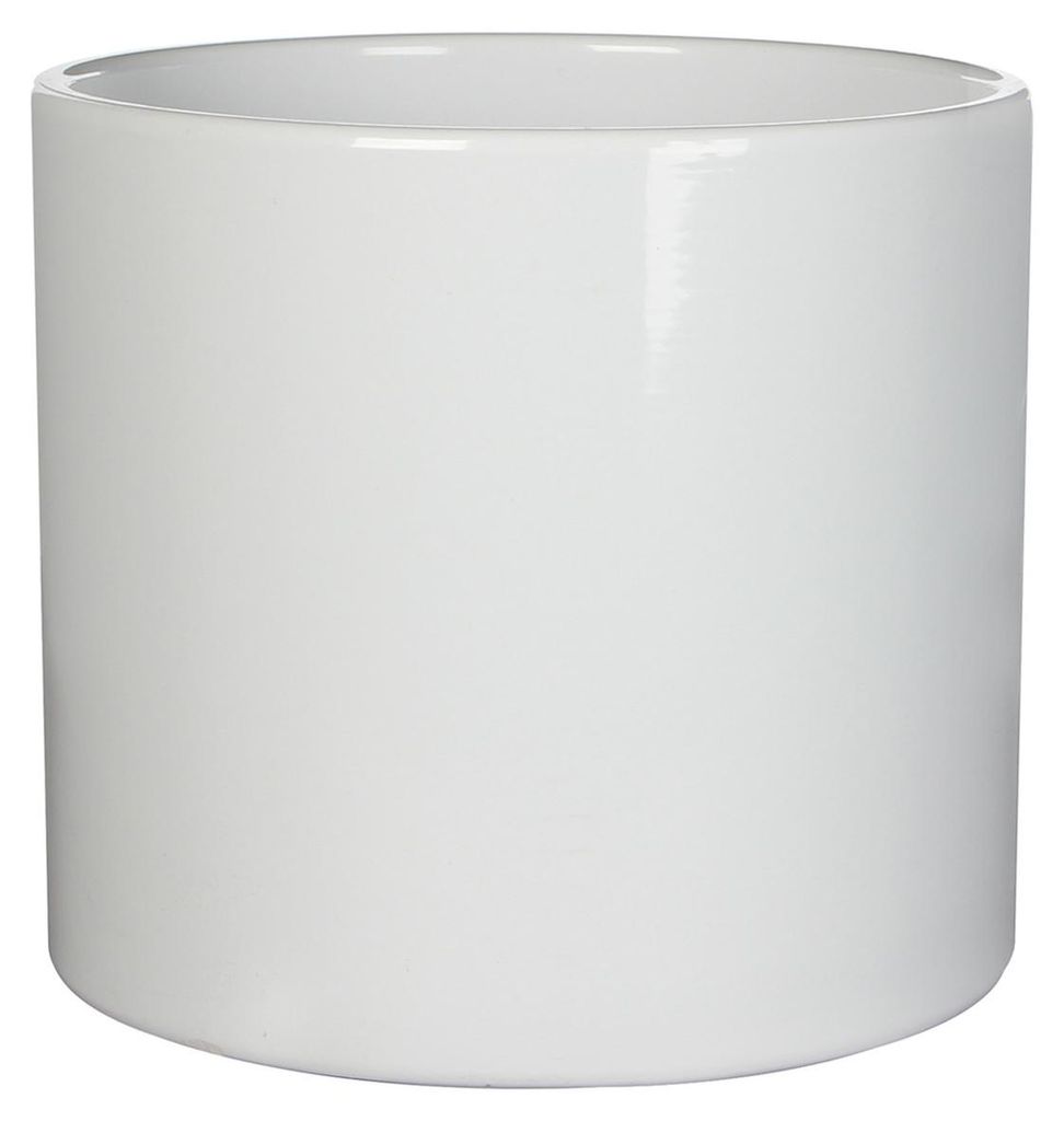 Mica Decorations Blumentopf - weis - Keramik - 17 x 14 cm