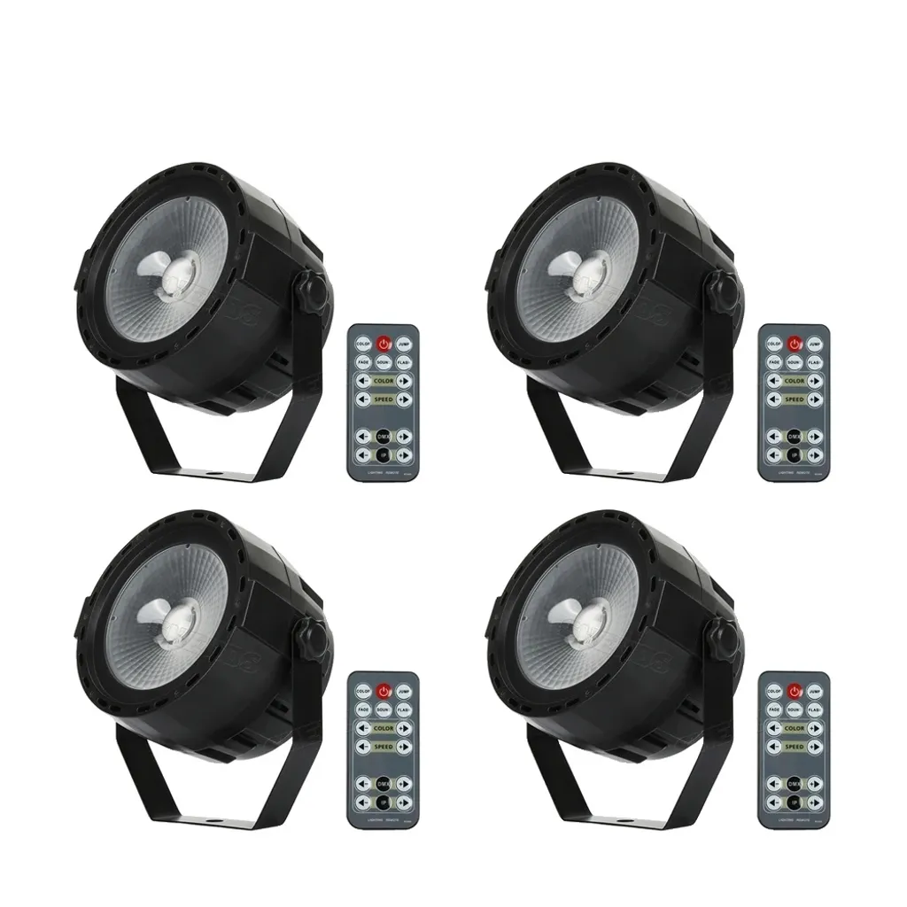 Projecteur LED Par compact télécommandé kit de 4 éclairages fixes