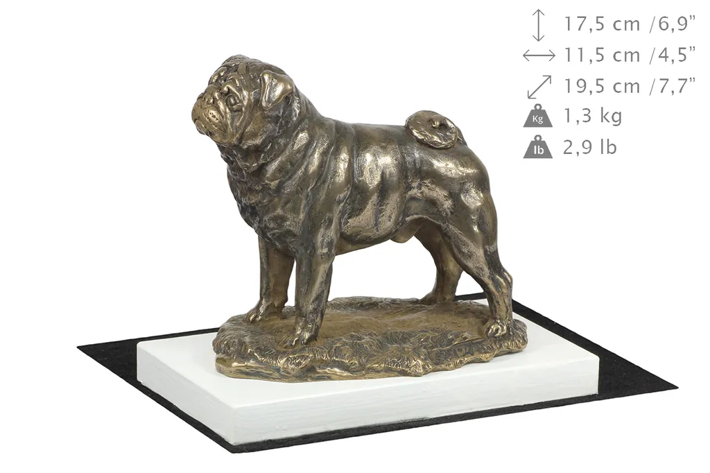Trophée Carlin pour exposition canine - Figurine décorative Art Dog - 5