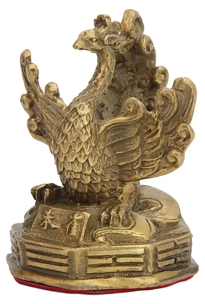 Statue de phénix en laiton haute dureté, figurine déco de collection 25cm - 19