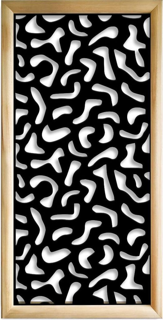 MACCHIE - Moduli Decorativi in holz e PVC 73x148 cm schwarz