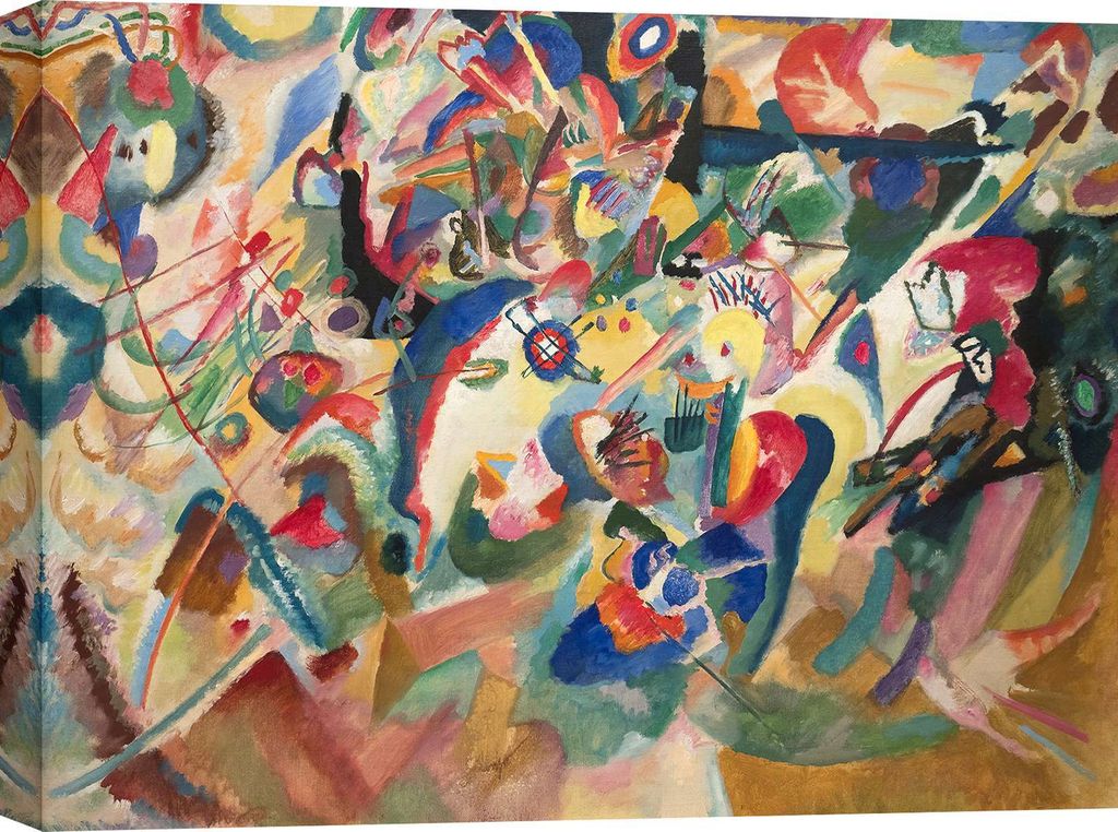 Kunstdruck auf Leinwand - Wassily Kandinsky, Entwurf 3 zu Komposition VII - 80x60 cm