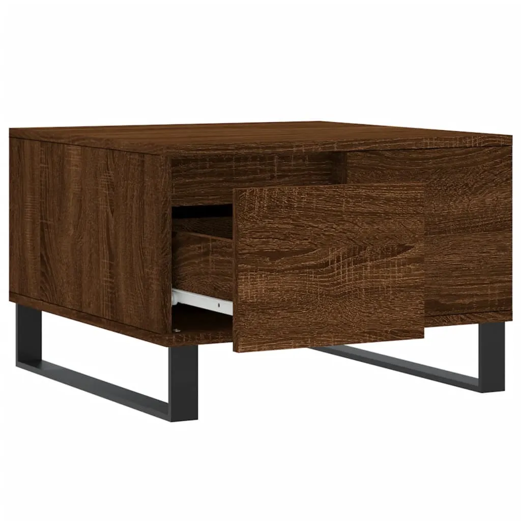 Tavolino Salotto Moderno 55x55 cm Rovere Marrone | Design Compatto