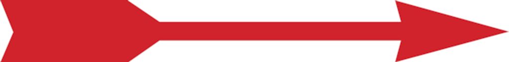 Dreifke Richtungspfeil, Rot, Folie - 1 Bund = 100 Stk. | Folie selbstklebend | 80x10 mm, 100 Stk