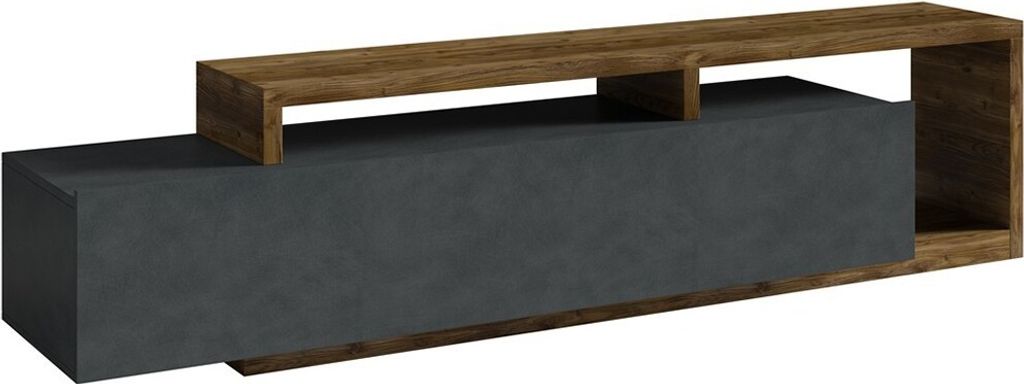 Mobile TV design 220cm collezione BERGAMO. Colori grigio e Immagine del prodotto 