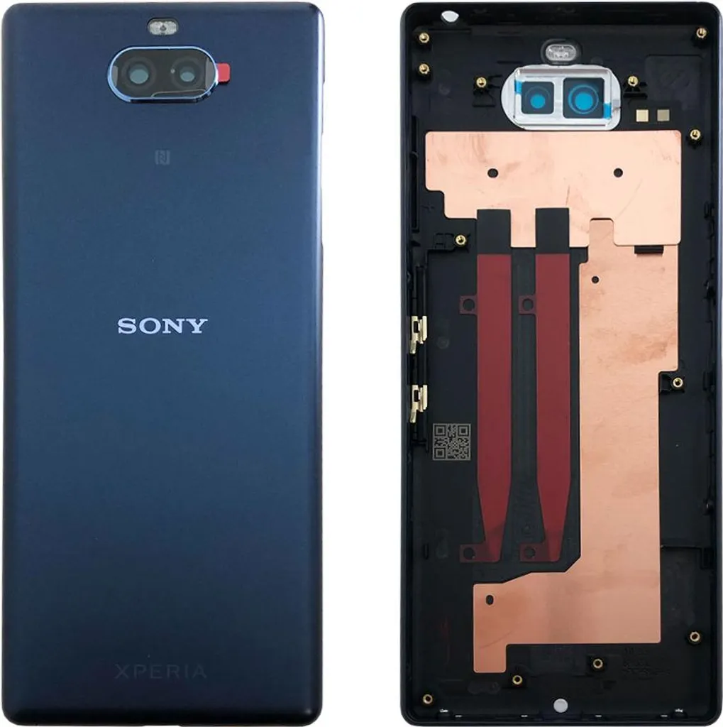 Cache arrière Sony Xperia 10 bleu marine, vitre arrière de rechange