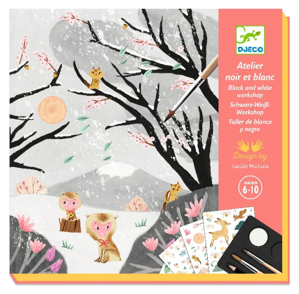 Atelier peinture Djeco La dernière neige - 4 tableaux à décorer dès 3 ans