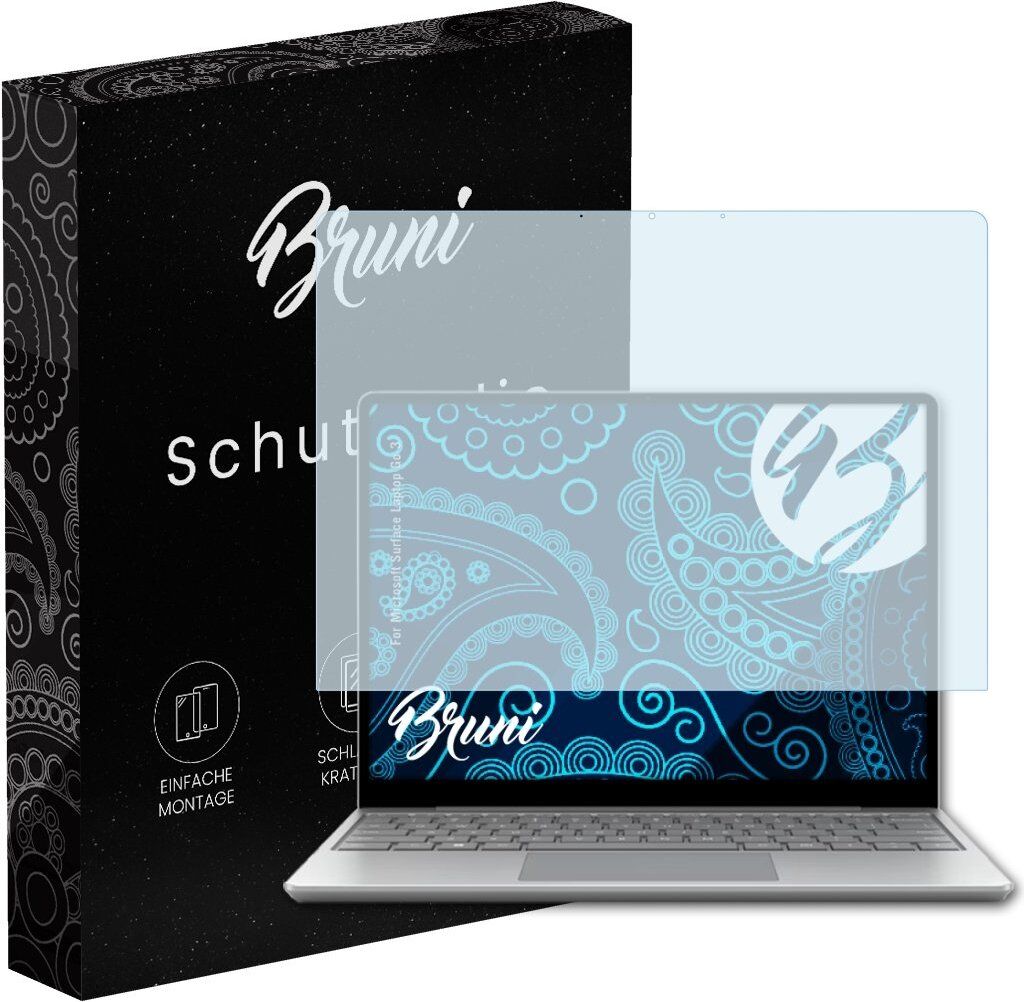 Bruni Basics-Clear 2x Schutzfolie kompatibel mit Microsoft Surface Laptop Go 3 Folie