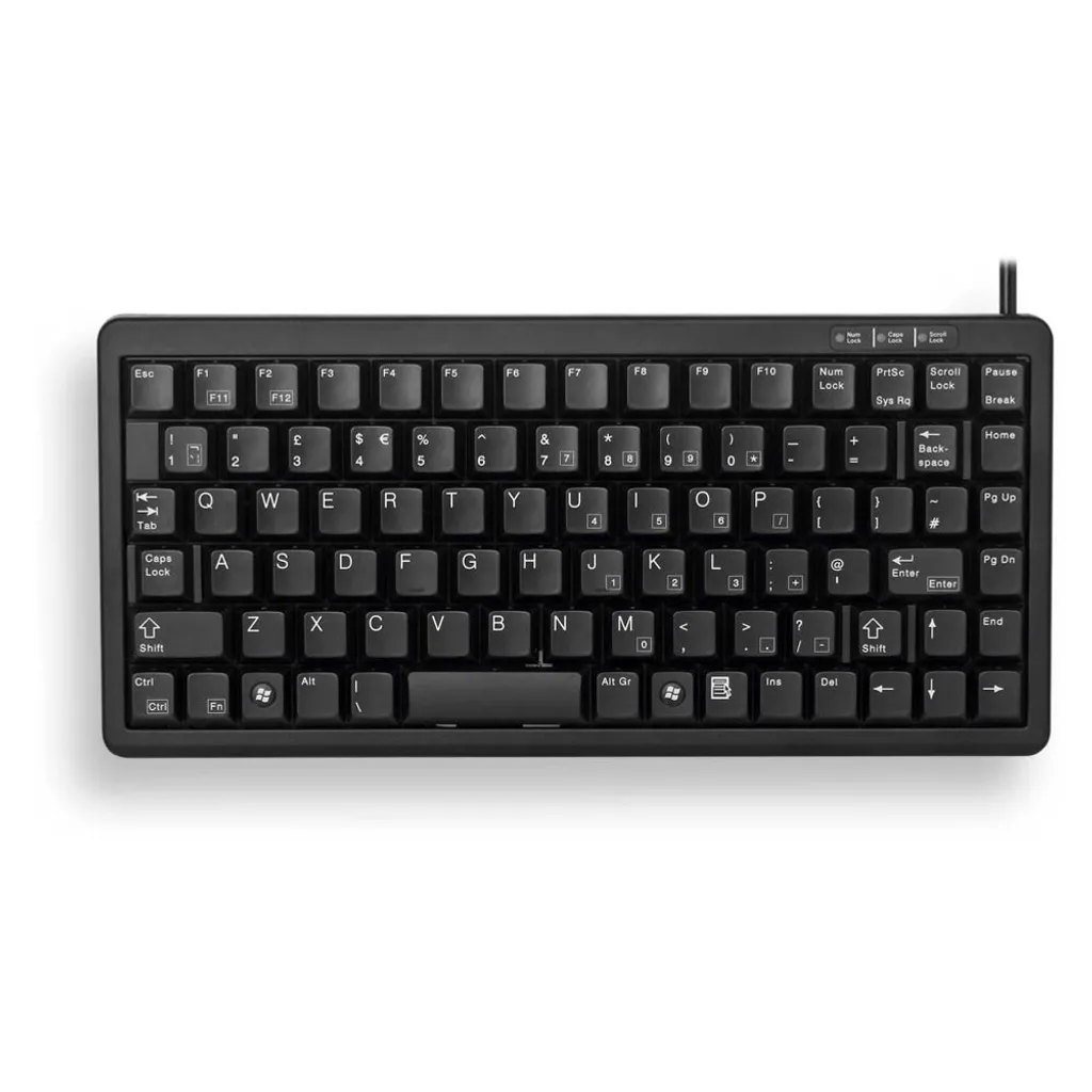 Clavier Industriel Compact Cherry G84-4100 Noir pour Rack et Serveur USB