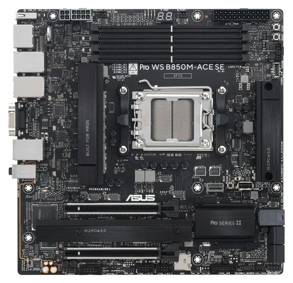 Carte mère compacte ASUS Pro WS B850M-ACE SE AM5 pour PC de bureau expert