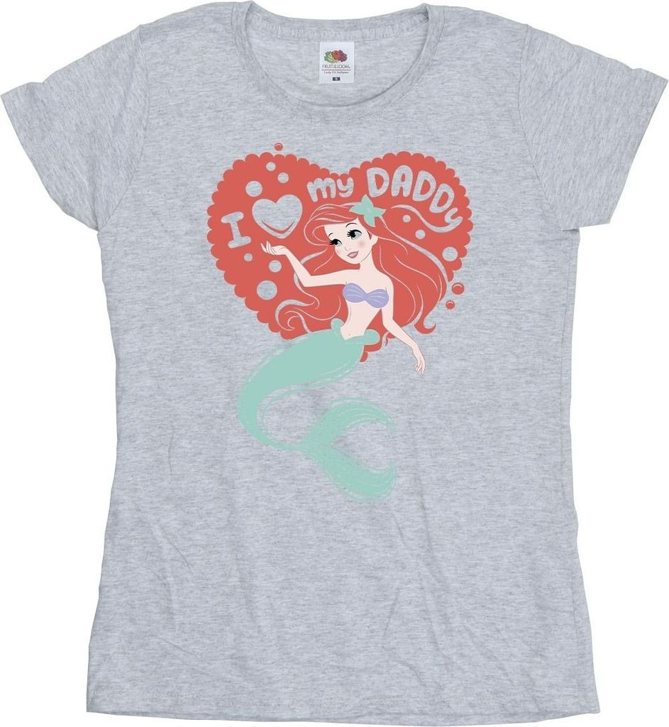 Disney - "The Little Mermaid Daddy" T-Shirt für Damen BI26334 (M) (Grau)