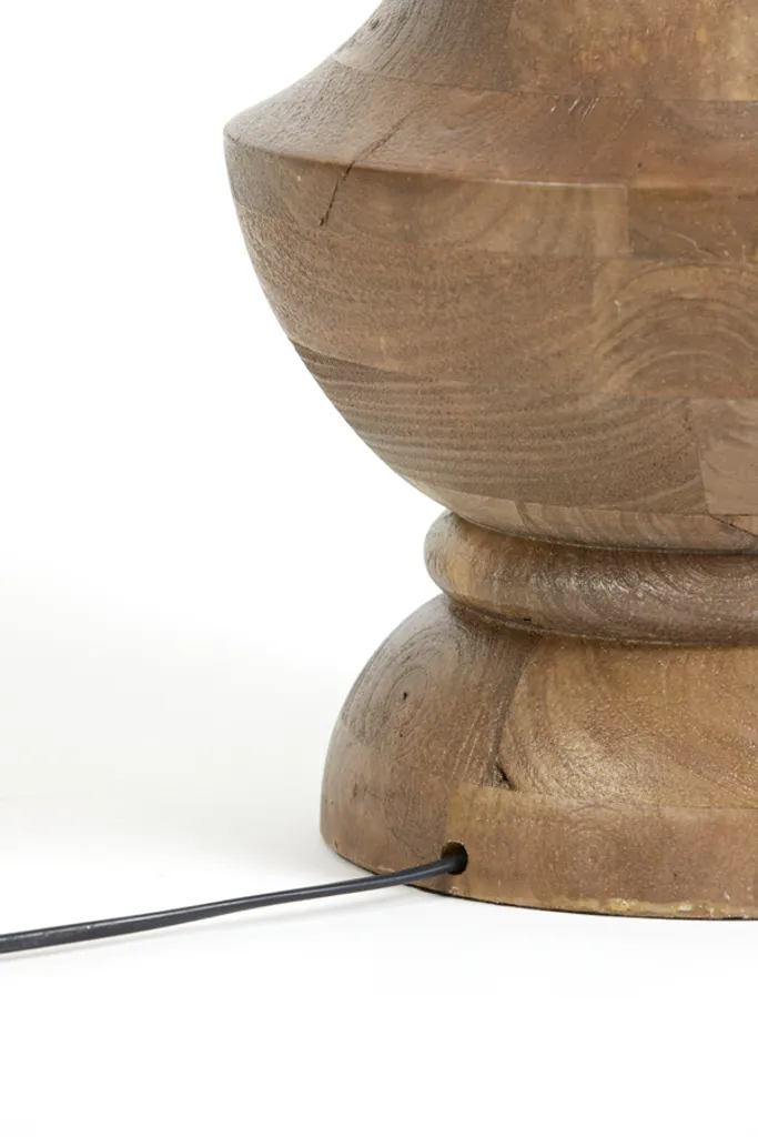 Lampadaire bois marron Nicolo E27 - Solution éclairage doux et naturel