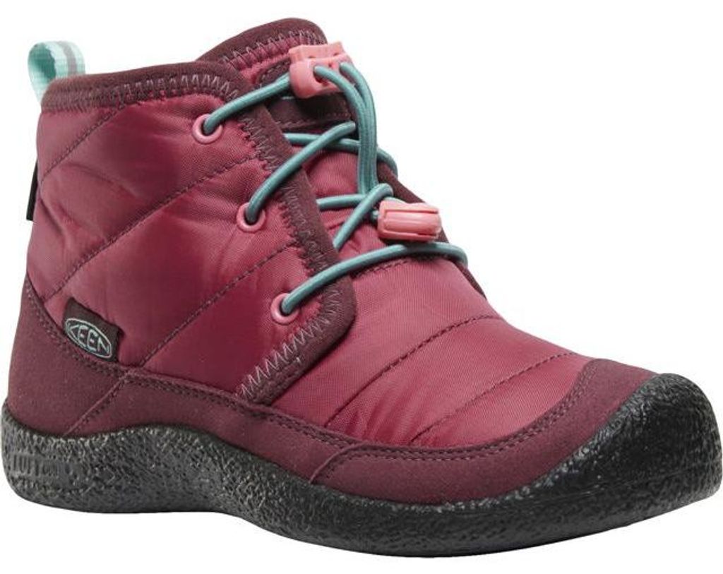 KEEN HOWSER II CHUKKA WP CHILDREN Kinderschuhe, Beaujolais/Pool Blue Schuhgröße: US 11