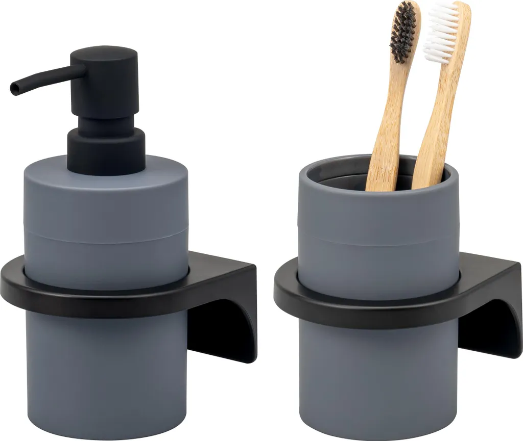 Accessori Bagno Soft-Touch SAVONA bremermann Grigio Design Moderno