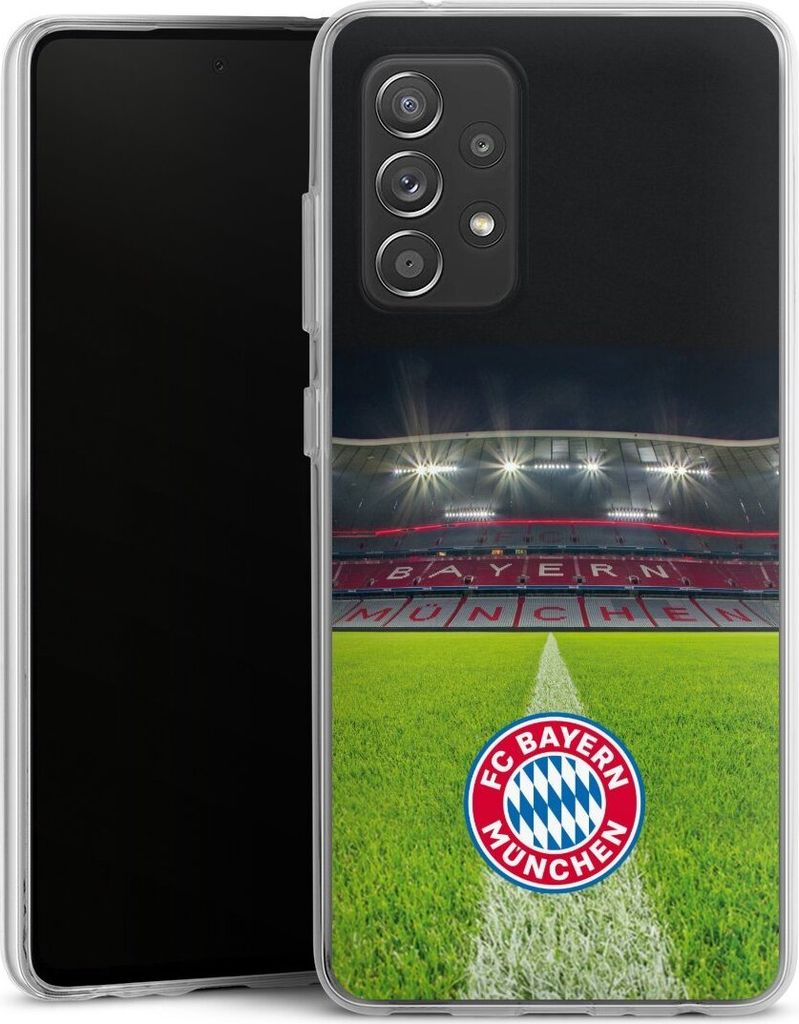 DeinDesign Handyhülle für Samsung Galaxy A52 5G Silikon Hülle Case Smartphone Schutzhülle FC Bayern München FCB Stadion