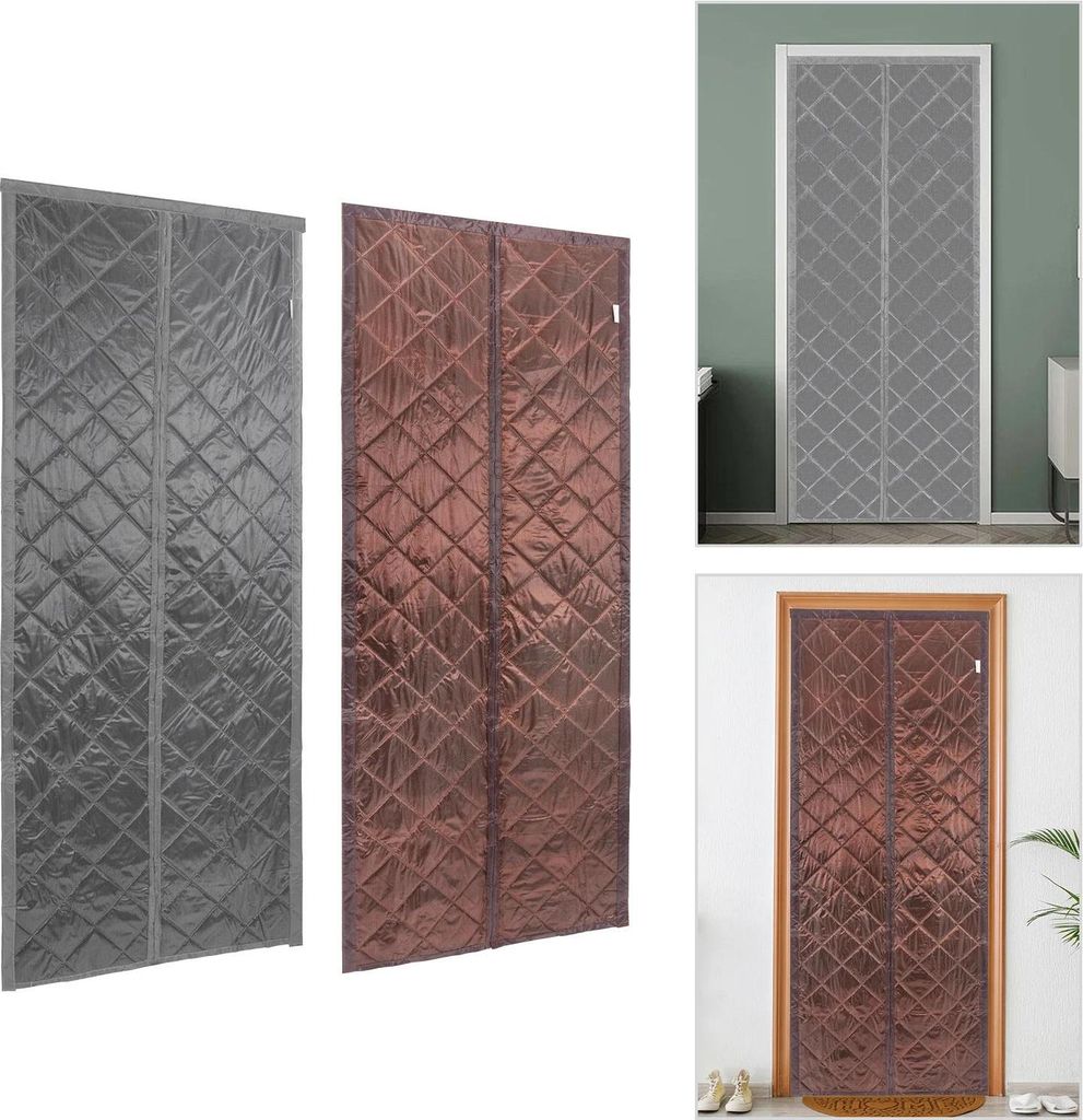 Magnetischer Thermo-Türvorhang - Türvorhang - Wärmeisolierung - Mittelöffnung mit Magnetverschluss - Für 81×203 cm Türen - Größe 85×205 c...