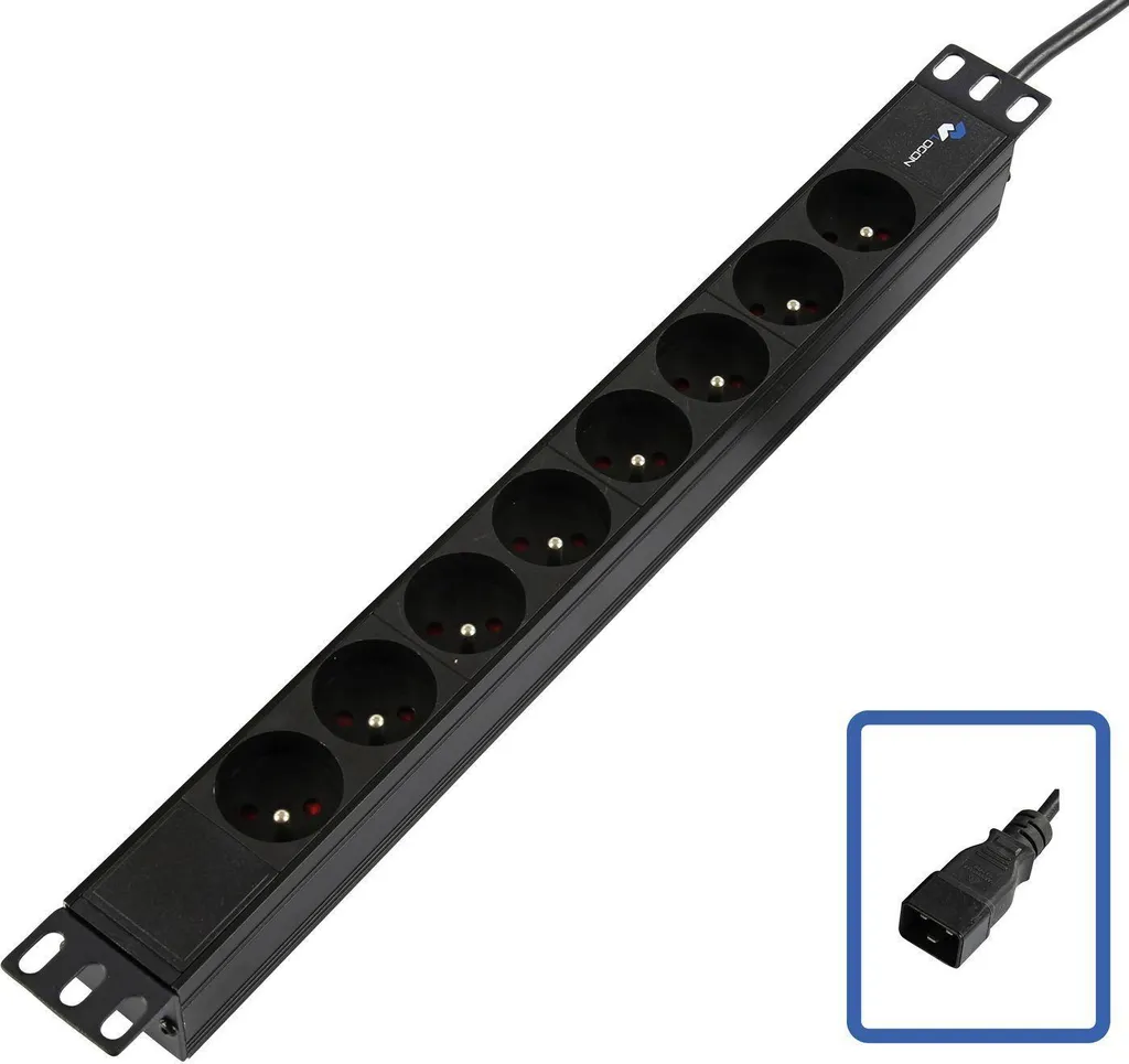 Multiprise 8 Sorties avec Connecteur C20 Lanview TUPS055 Rack 19"