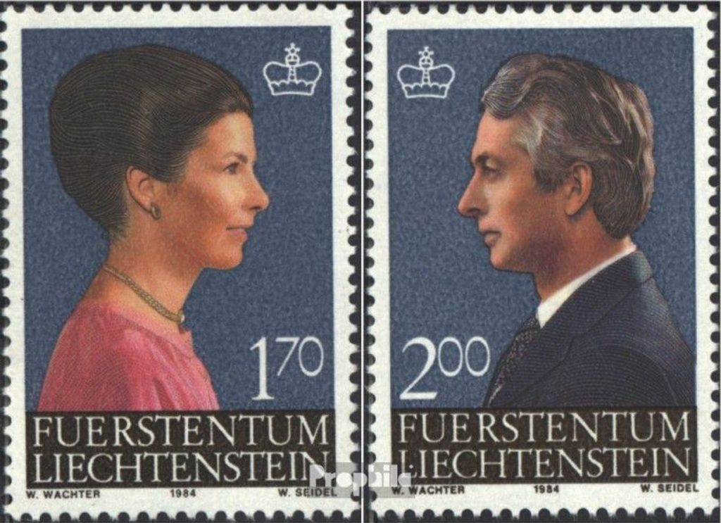 Briefmarken Liechtenstein 1984 Mi 864-865 (kompl.Ausg.) postfrisch Prinzenpaar