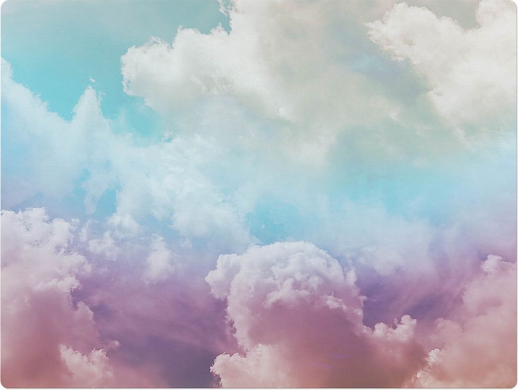 Pastellwolken – Bodenschutzmatte – Rutschfest – Schutzmatte für Büro – Vinylmatte – Stuhlunterlage – 120 x 90 cm