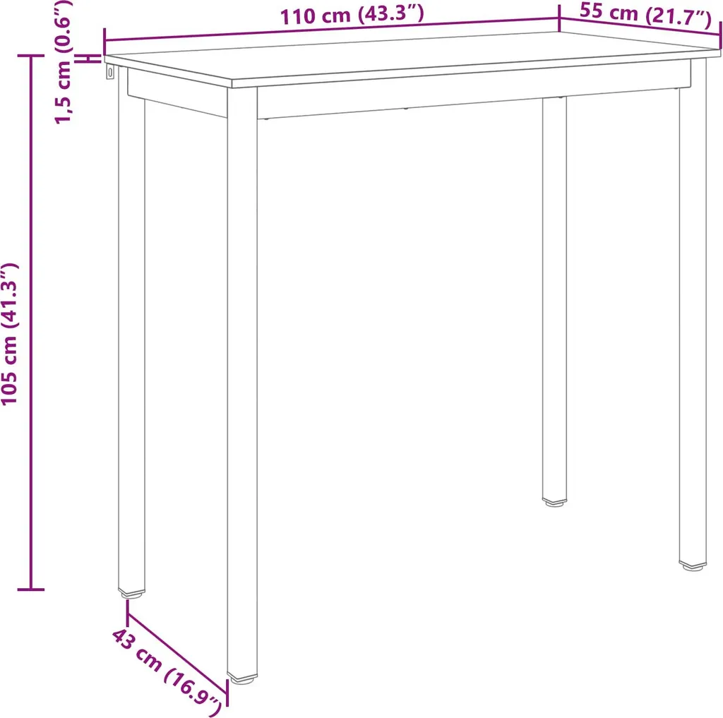 SYFAX™ Tavoli Pranzo Multistrato - Design Essenziale per Case Moderne - 9
