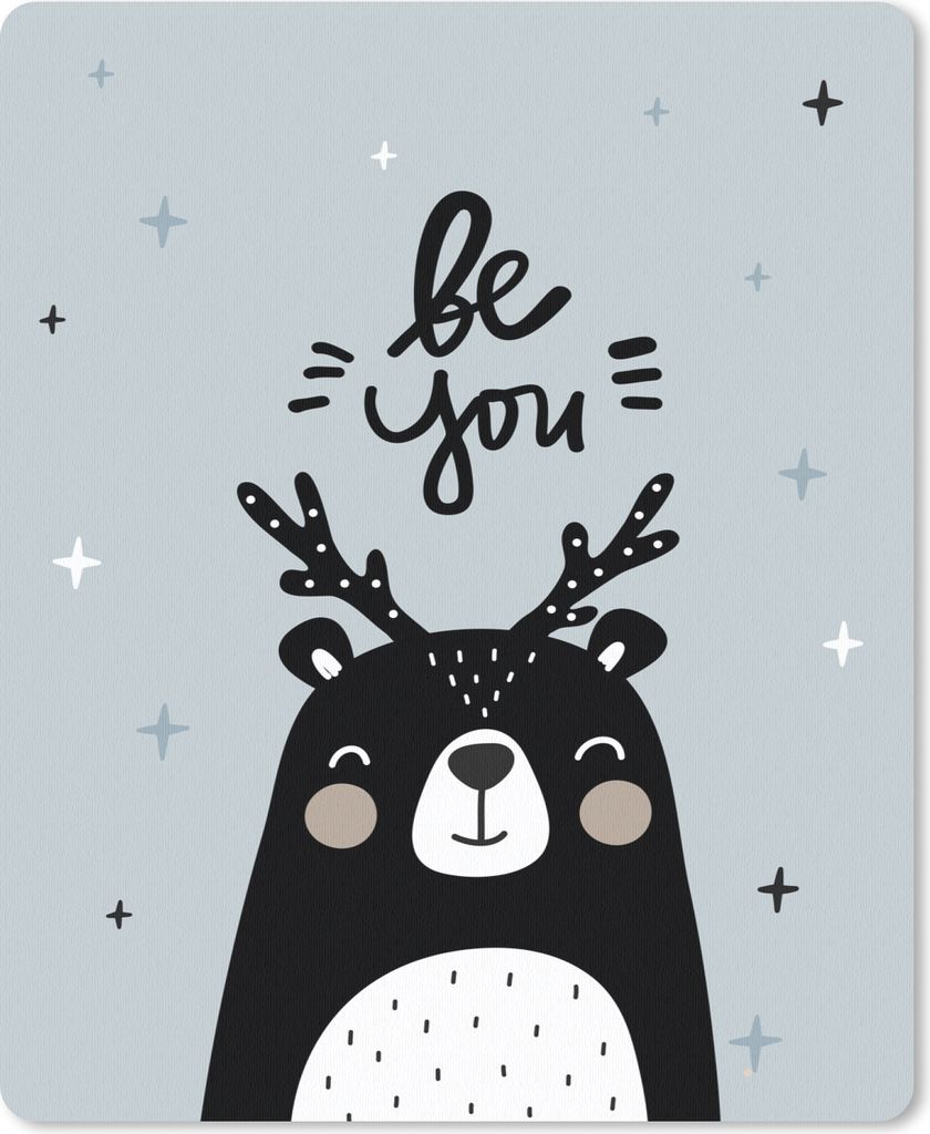 MuchoWow Mauspad Mousepad Sei du - Zitate - Kinder - Kinder - Baby - Jungen - Mädchen 19x23 cm - Mousepads - Maus Mat - Pad - Mausunterlage - Ma...