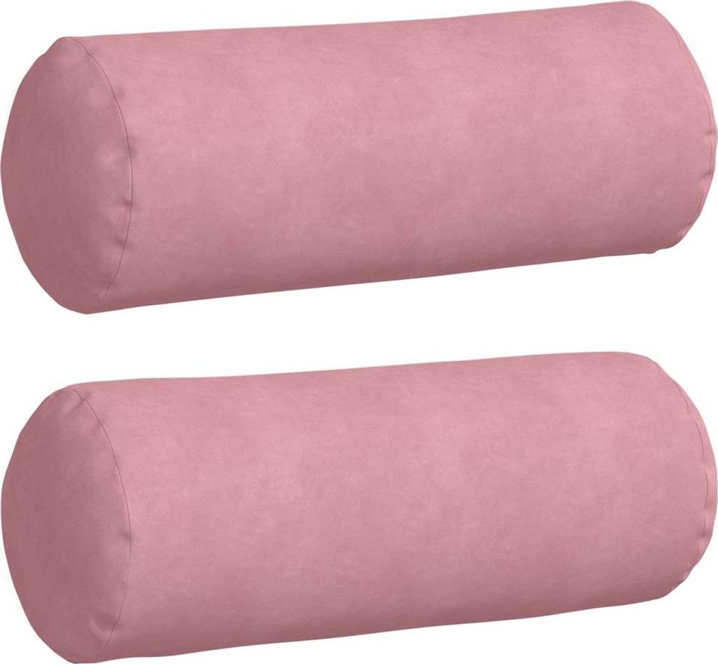 Bolsterkissen 2 pcs Rosa Ø 25 x 70 cm Cordstoff