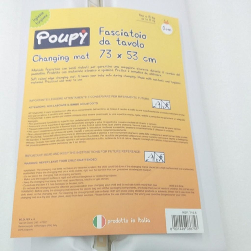 Poupy 710.6 Wickeltisch Boarding 73x53cm colori sortiert Windelwechsel Tisch