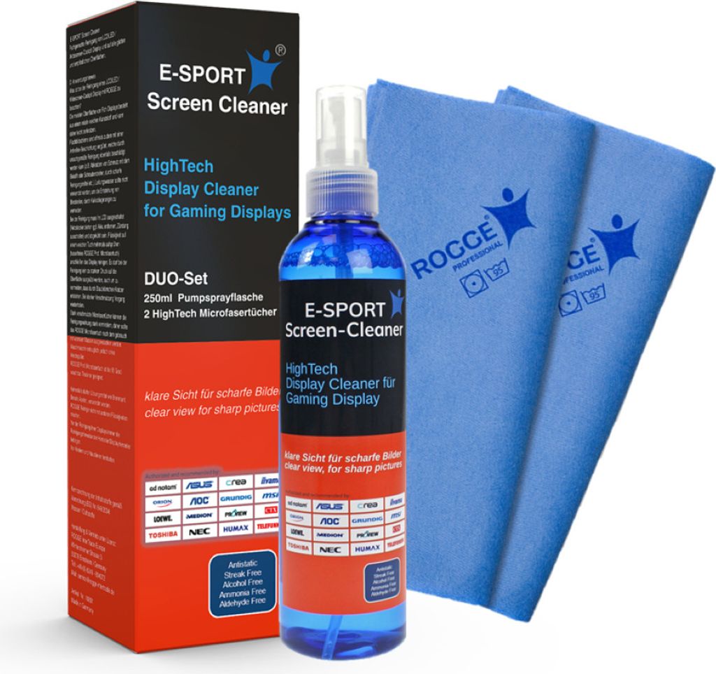 E-SPORT Screen Cleaner 250ml inkl. 2x Prof. Produktbild 