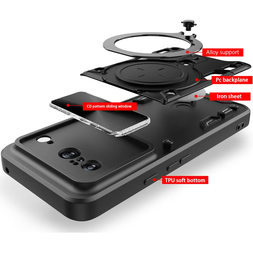 Custodia Antiurto Google Pixel 8 con Anello e Copri-Obiettivo - 4