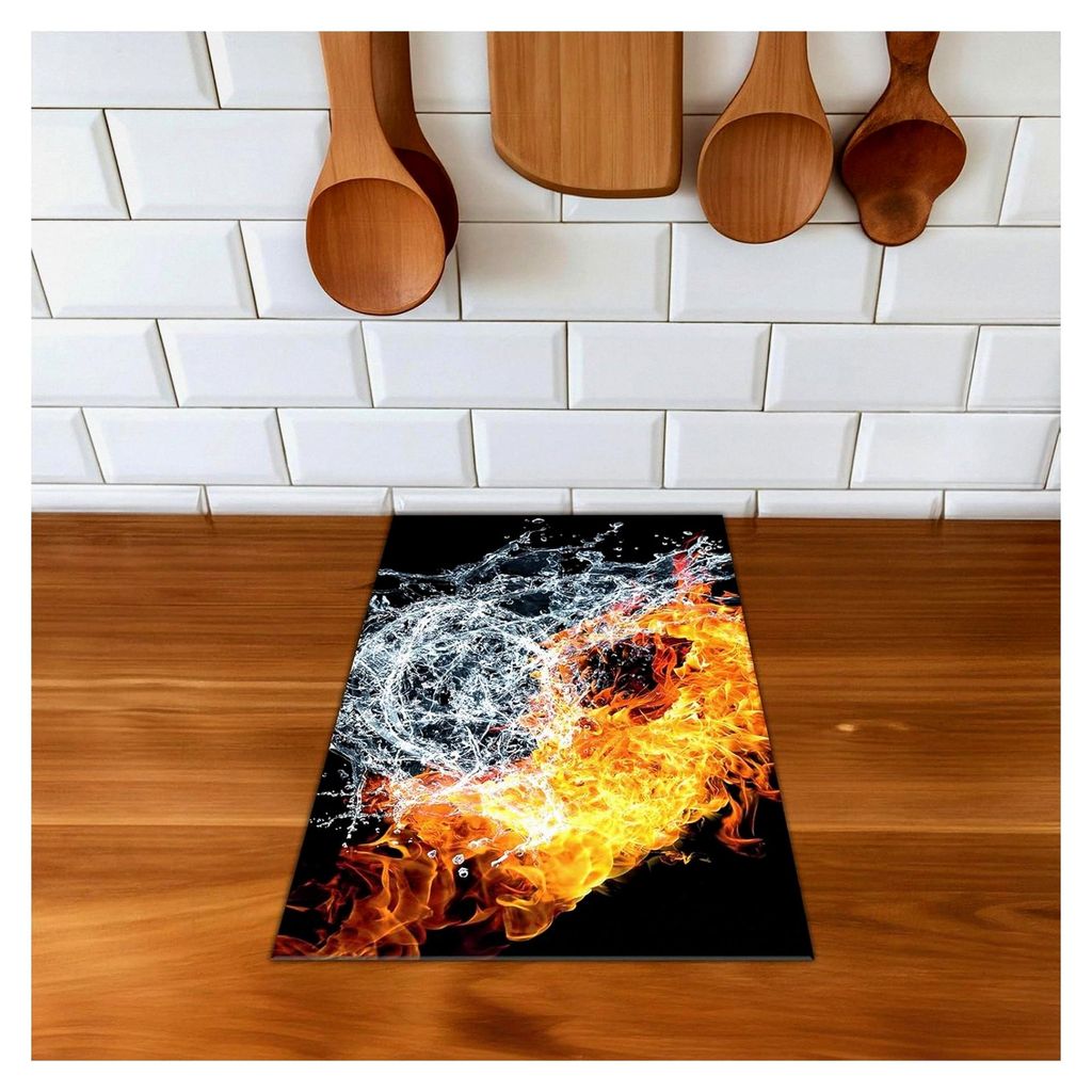 Herdabdeckplatte einteilig 30x52 cm für die Küche, Glaskeramikkochfeld-Abdeckung, rutschfeste Matte, aufrollbar, wasser- und feuerbeständig