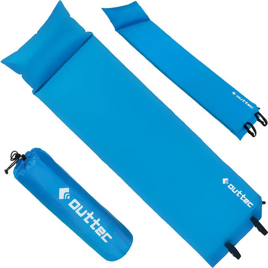 Outtec Selbstaufblasende Isomatte, Luftmatratze, Schlafmatte - 186x53 cm - ultraleicht, waßerdicht Aufblasbare Matratze, Luftbett für Camping O...