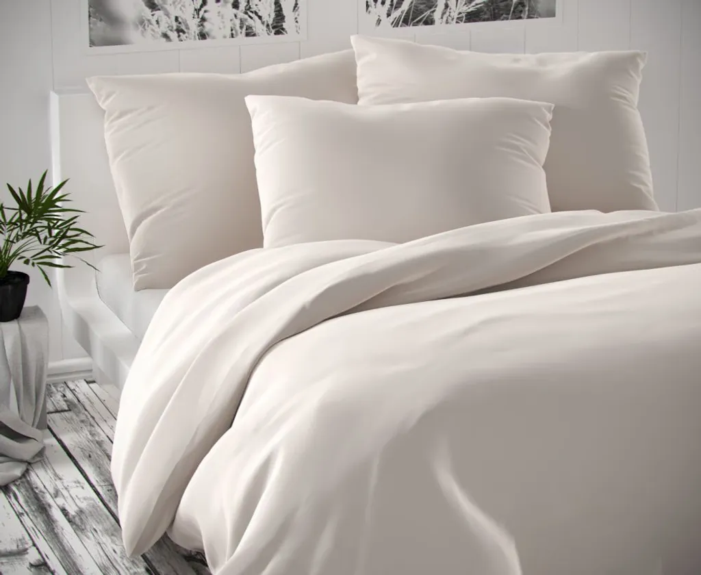 Set Letto Kvalitex Raso Bianco 200x220 Luxury - Stile Minimalista