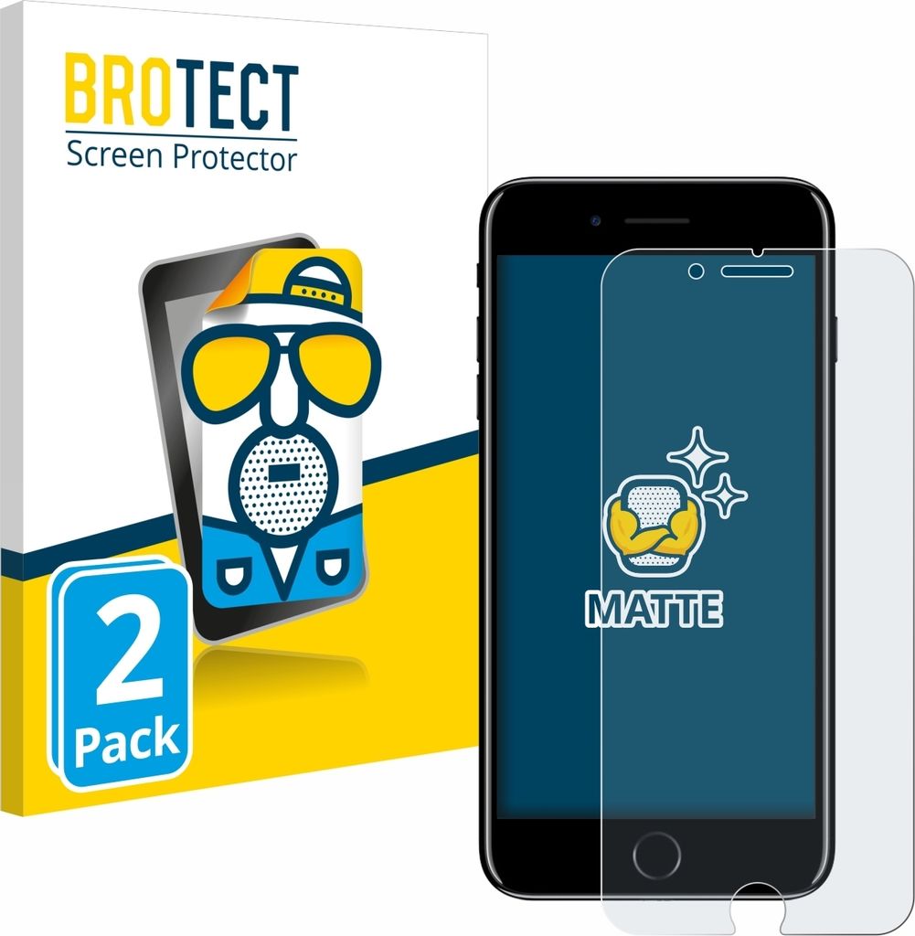 2x BROTECT Schutzfolie für Apple iPhone 7 Plus / 8 Plus Displayschutz Displayschutzfolie Folie Matt Entspiegelungsfolie