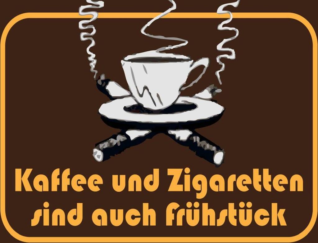 vianmo Holzschild 30x40 cm Kaffee u. Zigaretten Frühstück