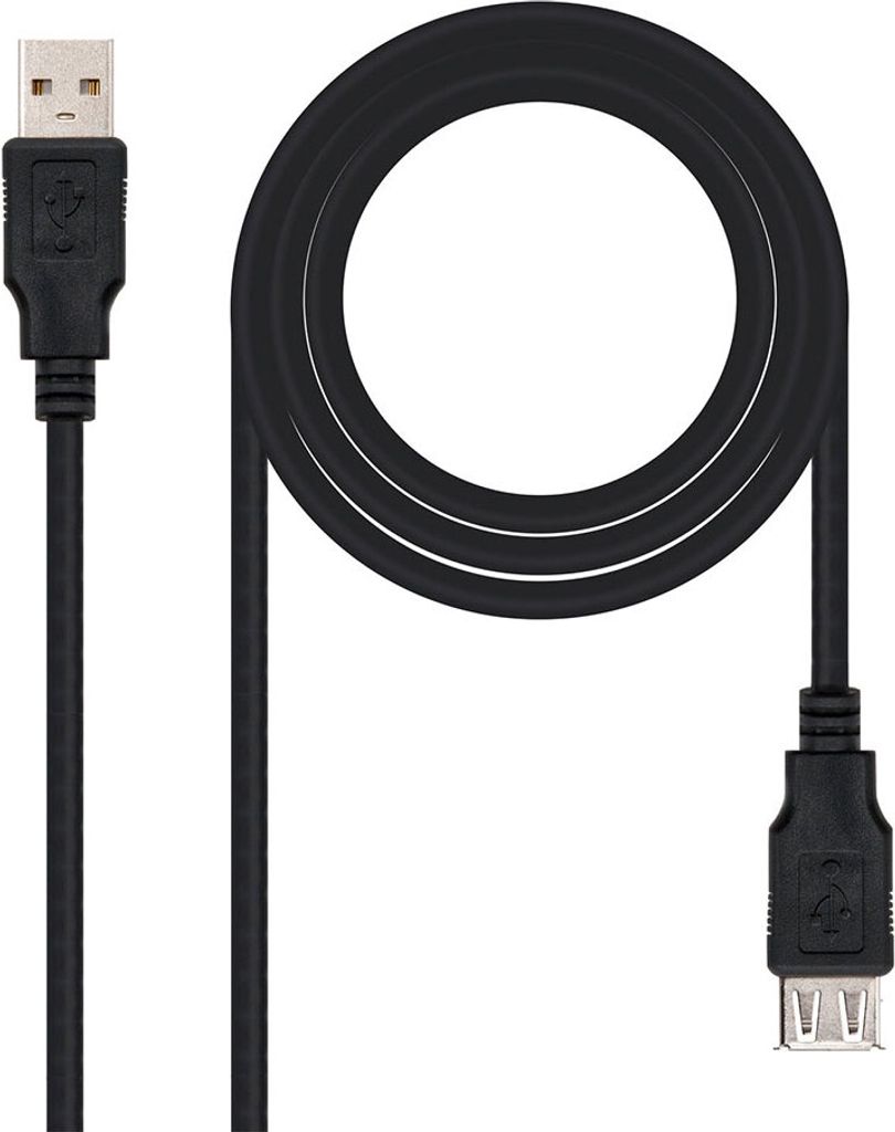 Kabelverlängerung usb 2.0 a/m-zu/h 1,0m schwarz nanokabel