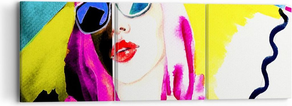 Bild auf Leinwand - Leinwandbild - Frau Modell - 90x30cm - Wand Bild - Wanddeko - Wandbilder - Leinwanddruck - Bilder - Kunstdruck - Wanddekoration...