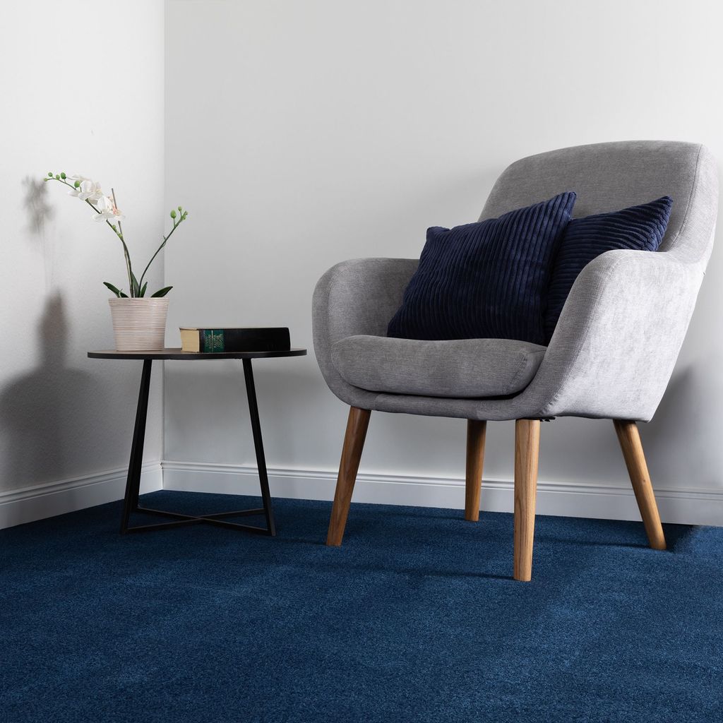 Steffensmeier Teppichboden Ibiza | Auslegware | Kinderzimmer ,Wohnzimmer,Schlafzimmer und Jugendzimmer | Blau, Größe: 200x1000 cm