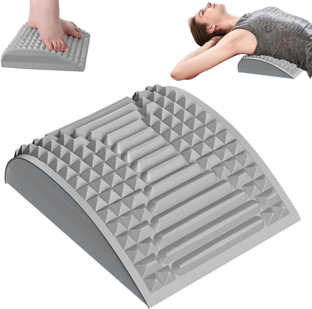 Rückendehner, Rückenstrecker, Back Stretcher, Nackenstrecker zur Linderung von Nackenschmerzen, Ischiasschmerzen, Grau